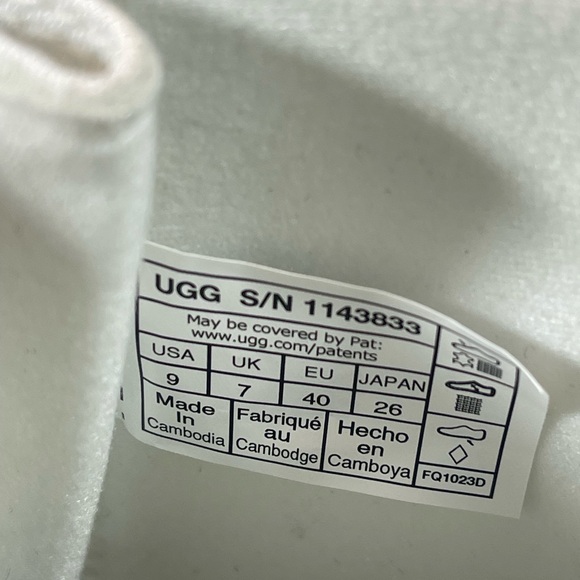 Ugg The Lug Boots Leather Canvas Combat Waterproof Bright White Womens Size 9 - Picture 16 of 16